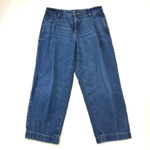 Banana Republic pleat front jeans trouser womens Size 31 mid rise straight